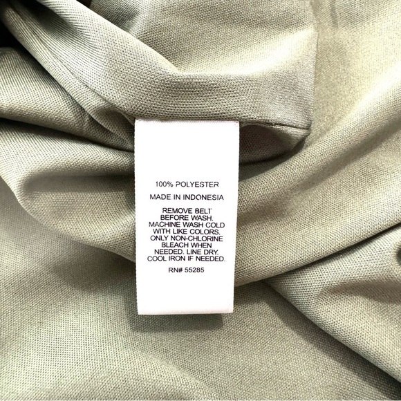 Express Women’s Sz S Shirt Dress Olive Green Knee Length Lined Long Sleeve EUC! - Picture 8 of 12